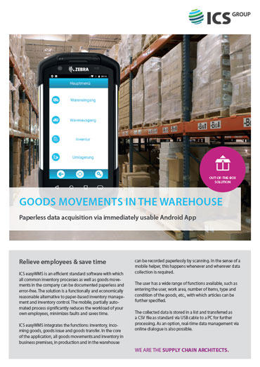 App for Warehouse Processes